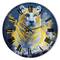 Designart Tiger Spirit in Blue and Gold Oversized Fashion Wall Clock